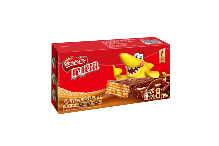 NESTLE CRISPY SHARK PEANUT WAFFLE 24X32PCS 640G